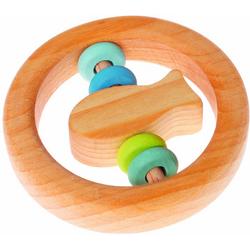 Grimms grasping toy Little Fish, with wooden discs